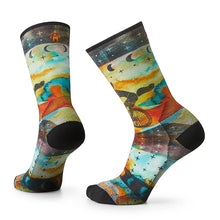 Load image into Gallery viewer, Smartwool Women&#39;s Bike Zero Cushion Celestial Print Crew Socks
