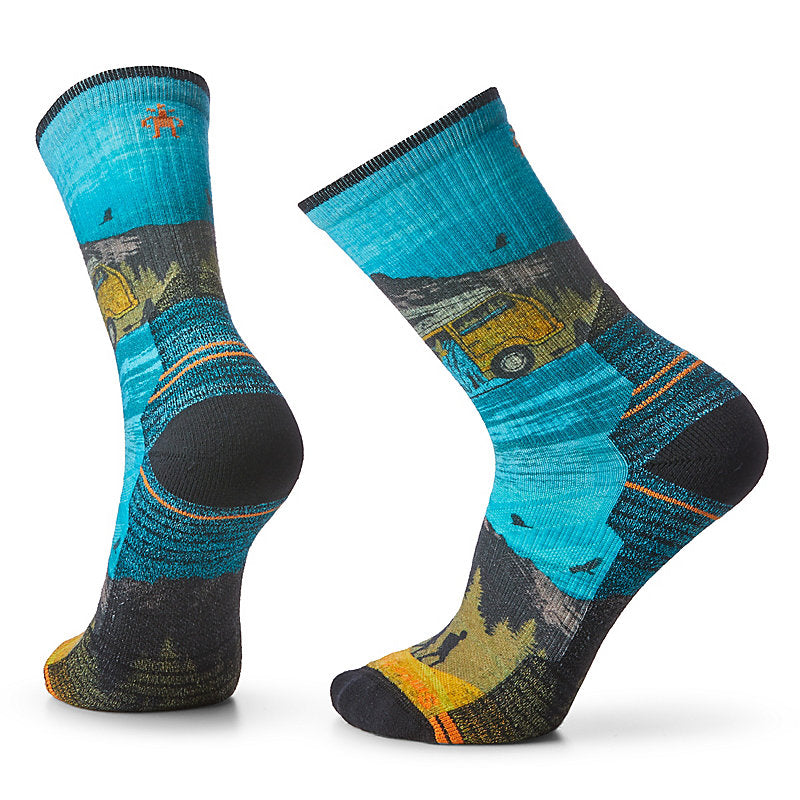 Smartwool Men's Hike Light Cushion Great Excursion Print Crew Socks