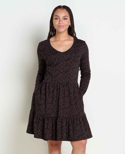 Toad&Co Women's Marley Tiered Long Sleeve Dress